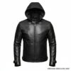 Hidden Blade Hooded Leather Jacket