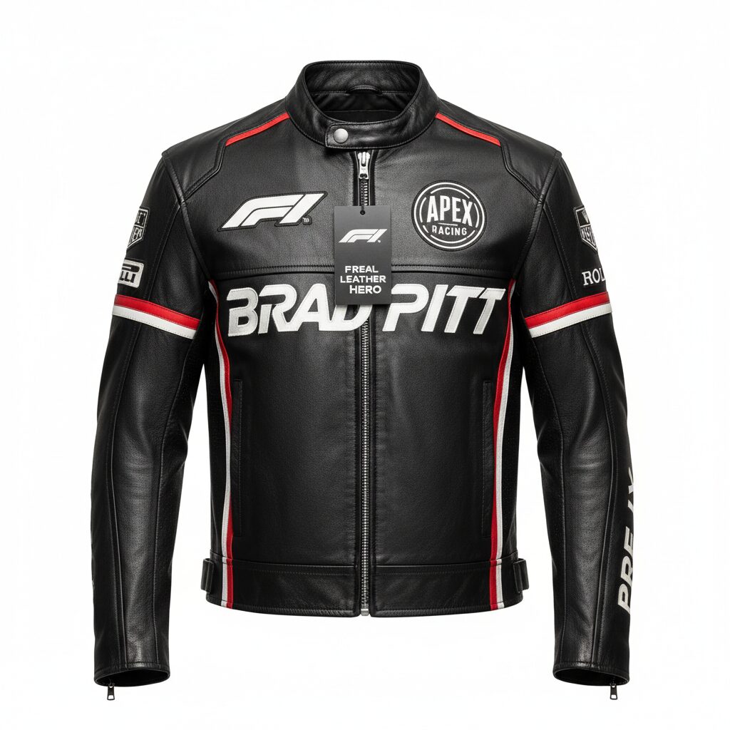 Brad Pitt F1 Real Leather Hero Racing Jacket