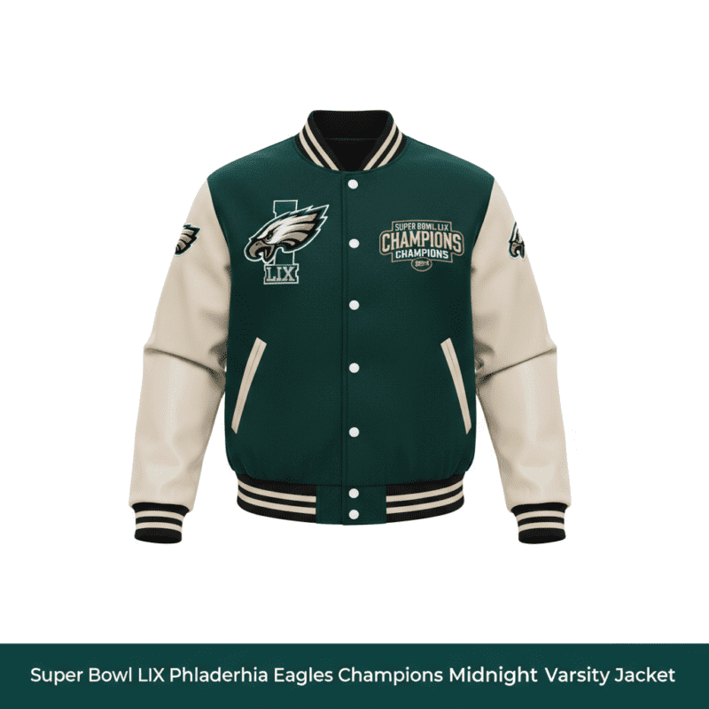 Super Bowl LIX Philadelphia Eagles Champions Varsity Jacket
