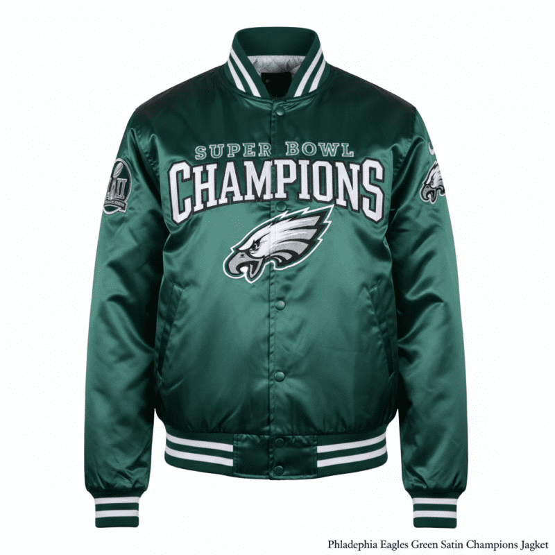 Philadelphia Eagles Green Satin Super Bowl Champions Jacket