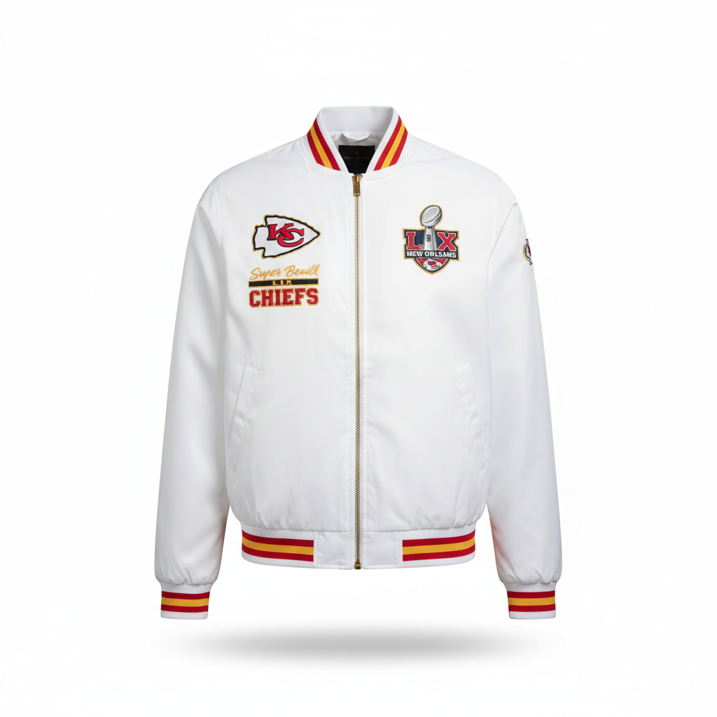 Kansas City Chiefs White Super Bowl 59 Jacket