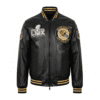 NFL Super Bowl LIX Black Leather Jacket
