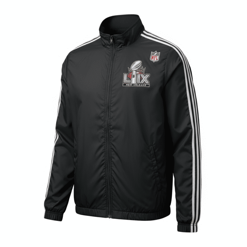 Super Bowl LIX Black Windbreaker Jacket