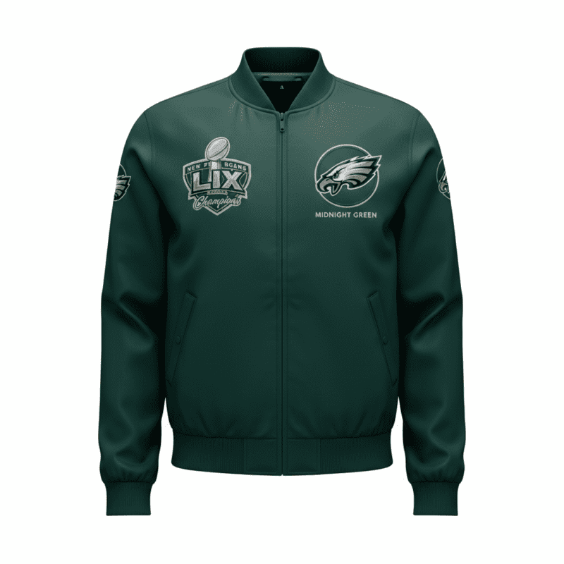 Super Bowl LIX Midnight Green Bomber Jacket