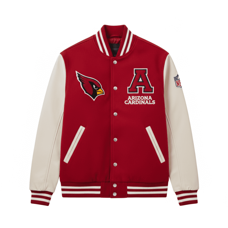 Arizona Cardinals Red & White NFL Varsity Jacket