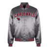 Arizona Cardinals Gray Satin NFL Locker Room Jacket