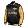 New Orleans Saints Black & Gold NFL Satin Jacket