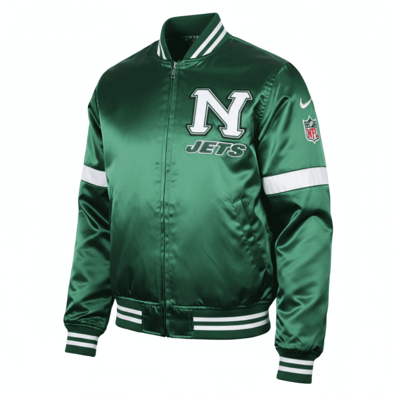 New York Jets Green NFL Satin Jacket