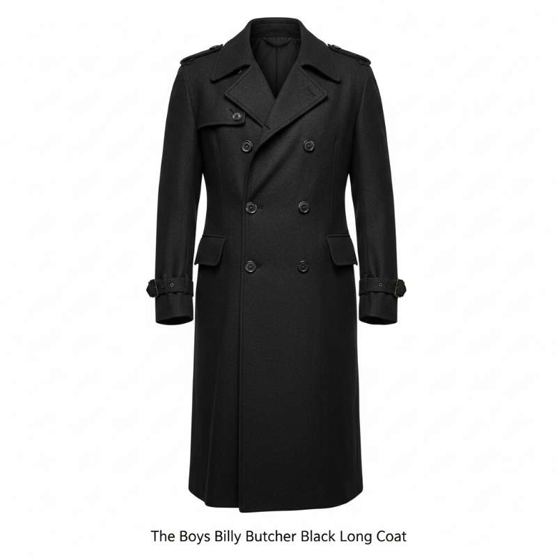 The Boys Billy Butcher Black Long Coat