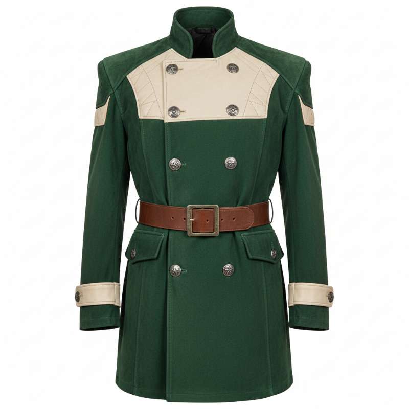 The Boys Soldier Boy Green Suede Coat