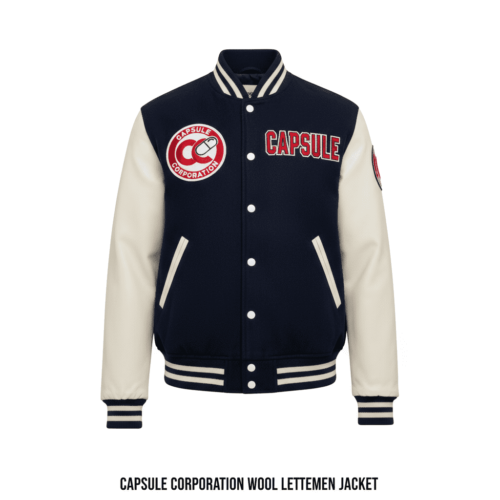 Capsule Corporation Wool Letterman Jacket