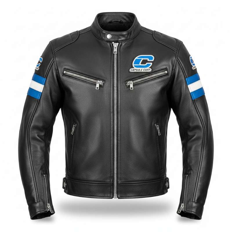 Capsule Corp Black Motorcycle Jacket