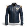 The Boys Homelander Blue Leather Jacket