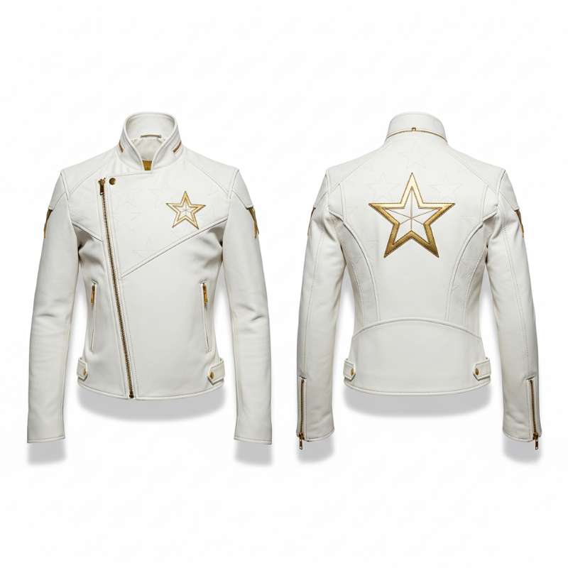 The Boys Starlight White Leather Jacket