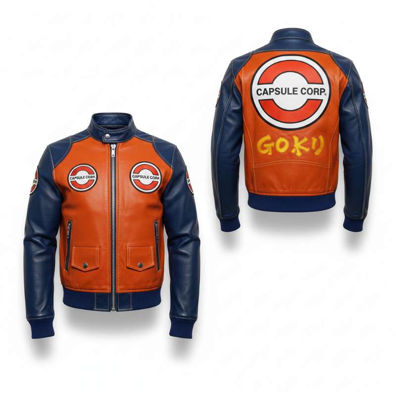 Goku Capsule Corp Leather Jacket