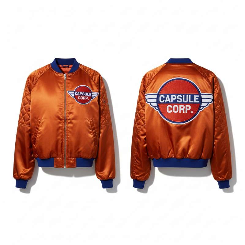 Capsule Corp Satin Bomber Jacket