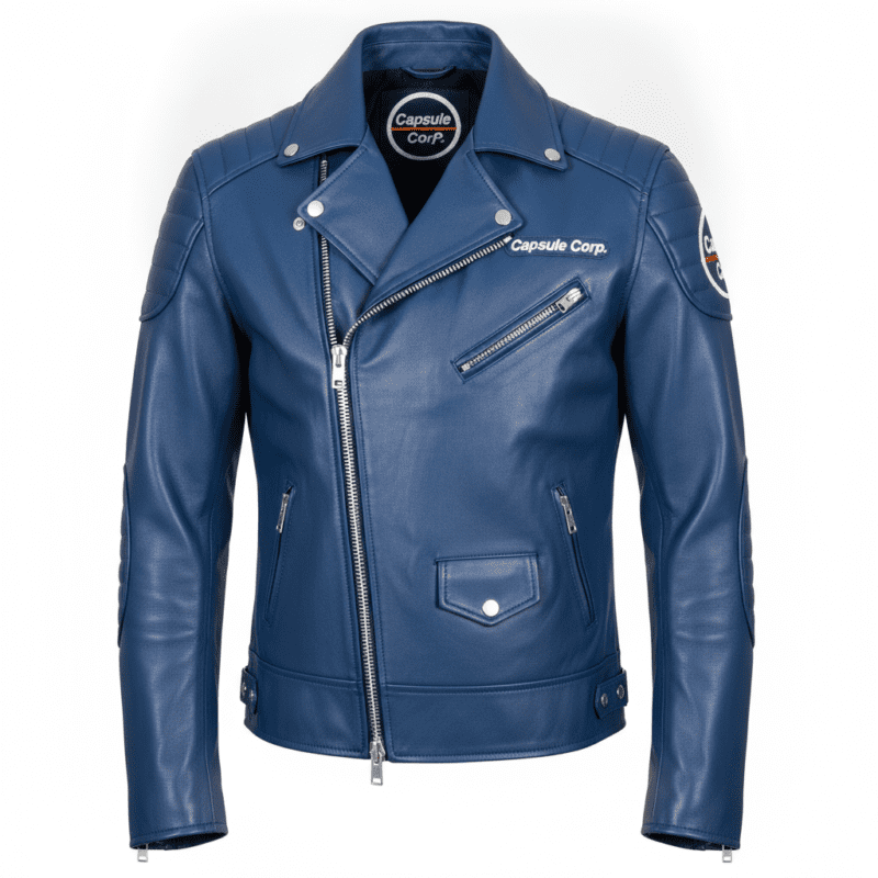 Capsule Corp Blue Biker Jacket