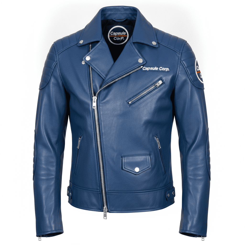 Capsule Corp Blue Biker Jacket