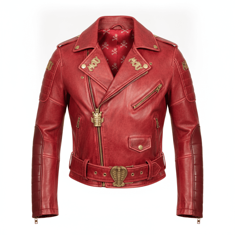 Masters of the Universe Teela Red Leather Jacket