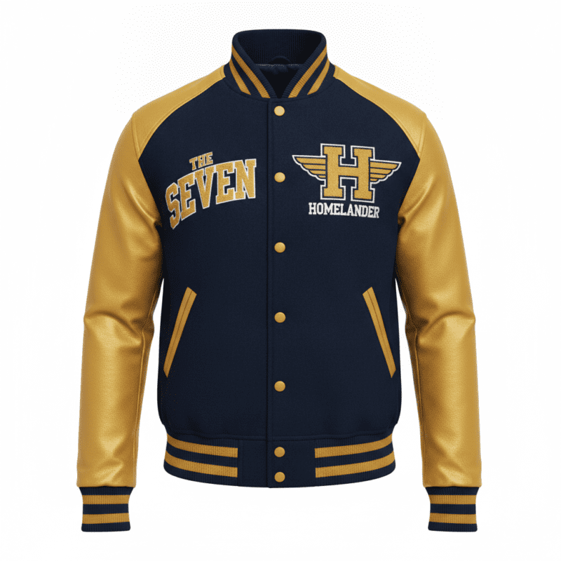 Homelander Blue & Gold Varsity Jacket