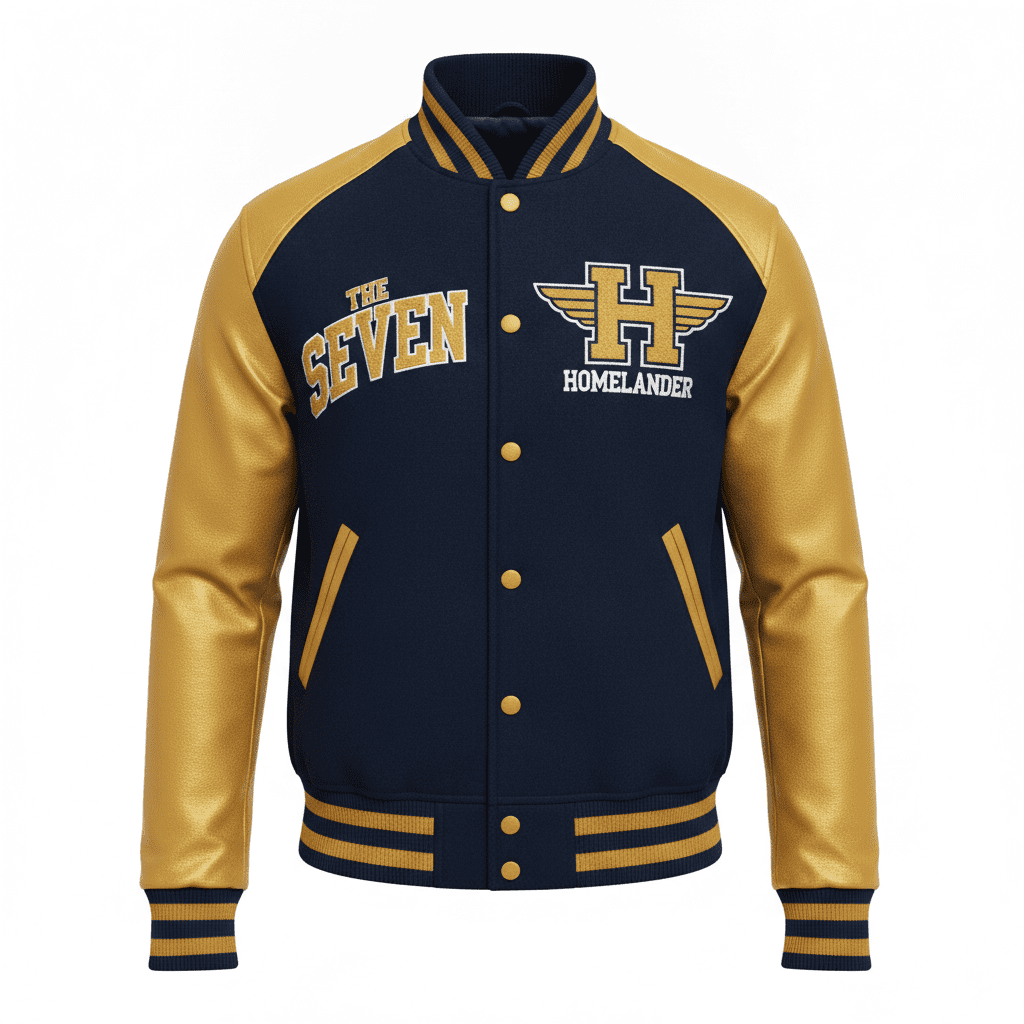 Homelander Blue & Gold Varsity Jacket