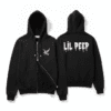 Lil Peep Black Zip-Up Hoodie Jacket