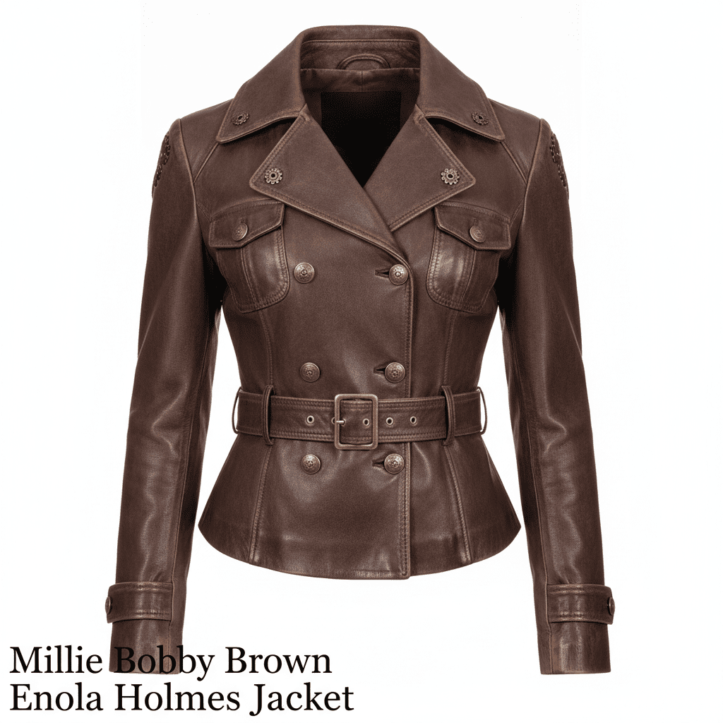 Millie Bobby Brown Enola Holmes Leather Jacket