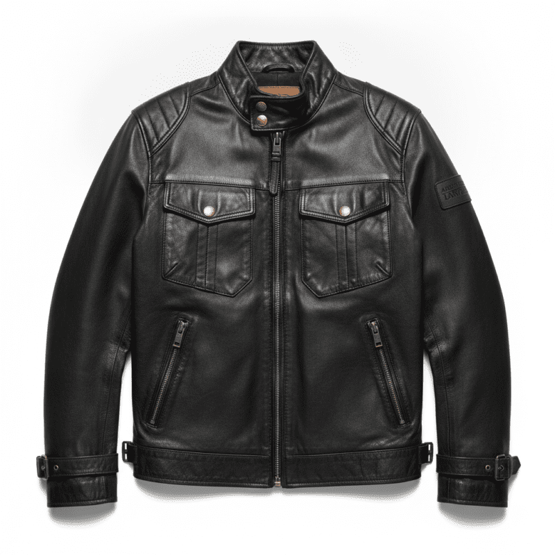 Aaron Pierre Lanterns Leather Jacket