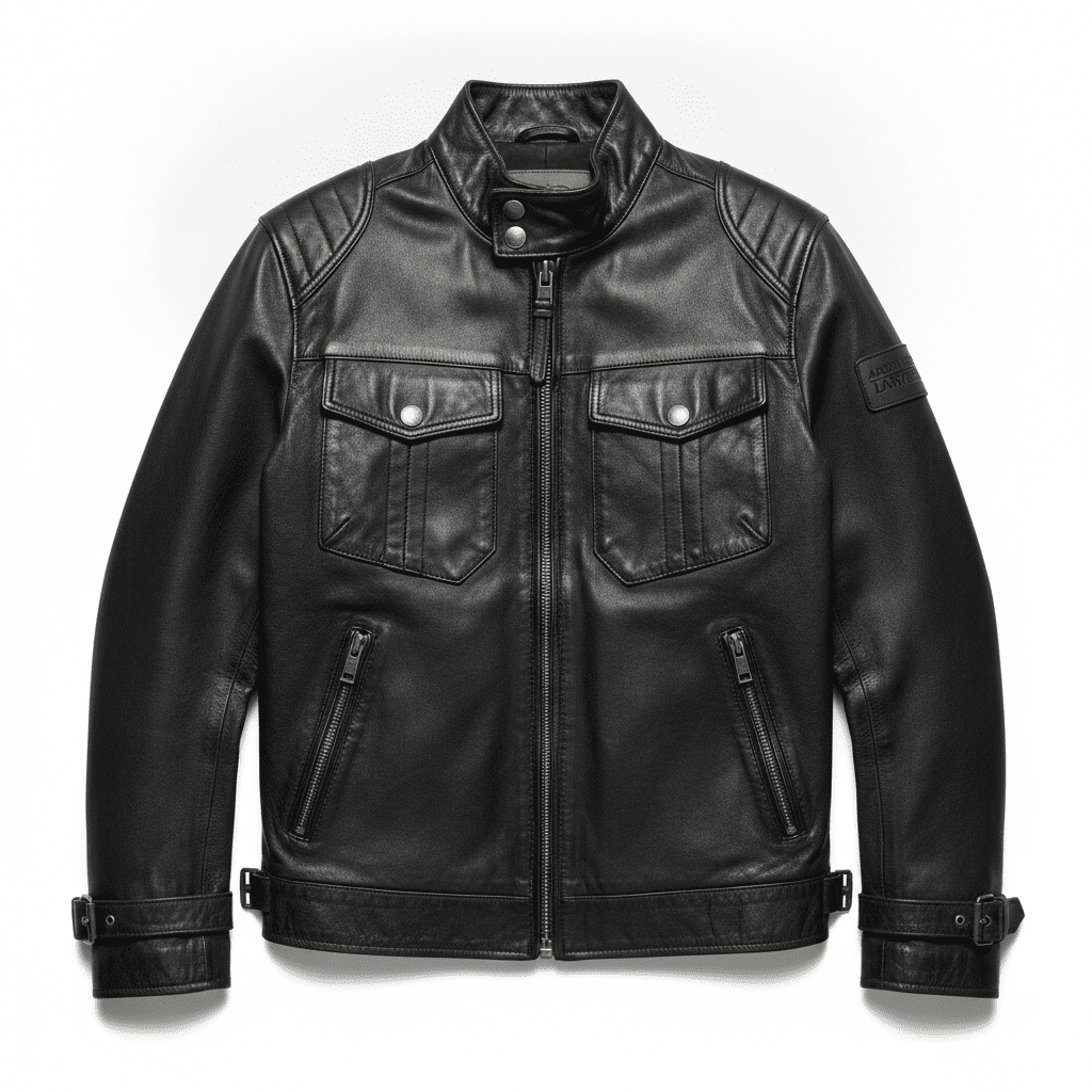 Aaron Pierre Lanterns Leather Jacket