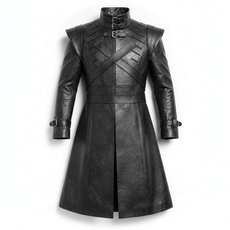 House of the Dragon Daemon Targaryen Black Leather Coat